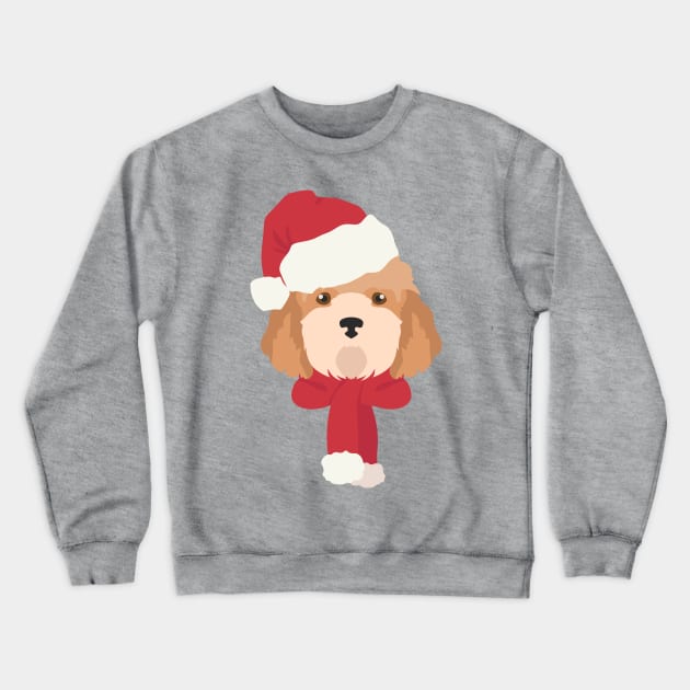 Cockapoo Christmas Dog Crewneck Sweatshirt by JunkyDotCom